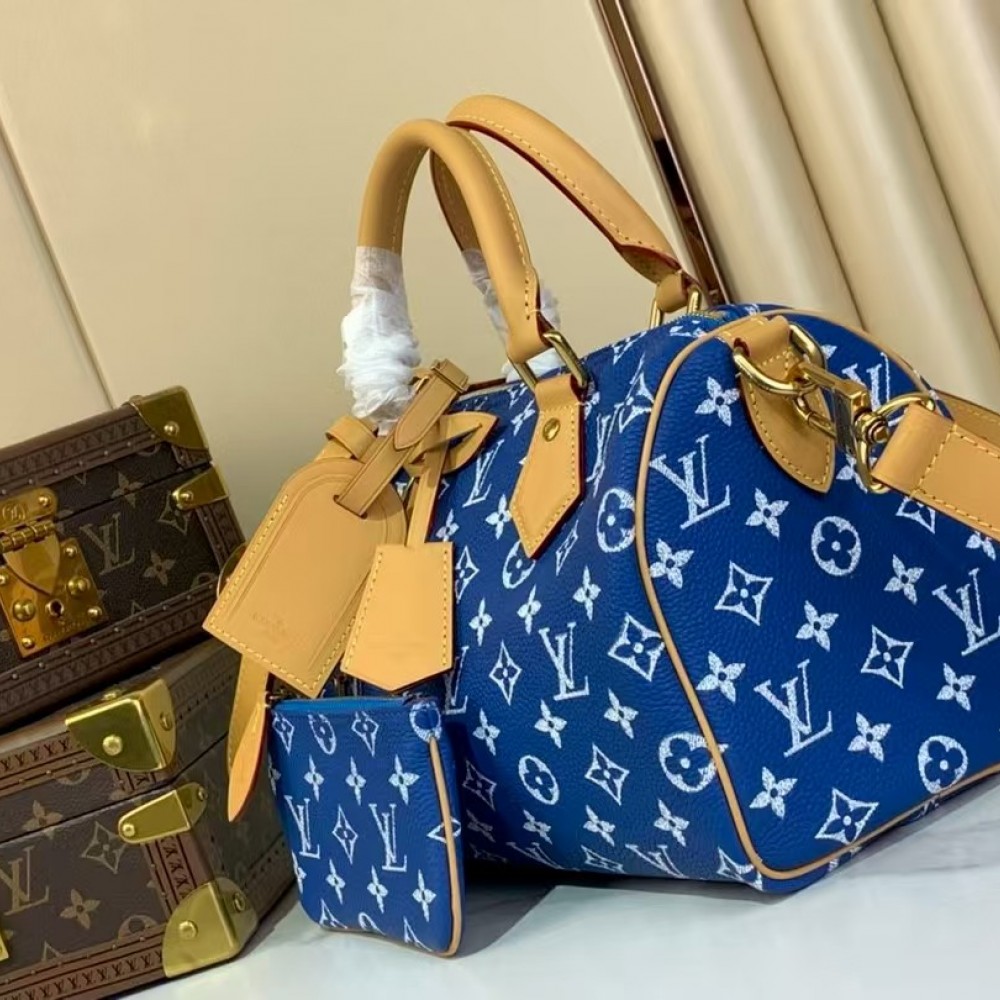 LOUIS VUITTON Speedy P9 Bandoulière 25 Autres Cuirs Monogram Dark Blue