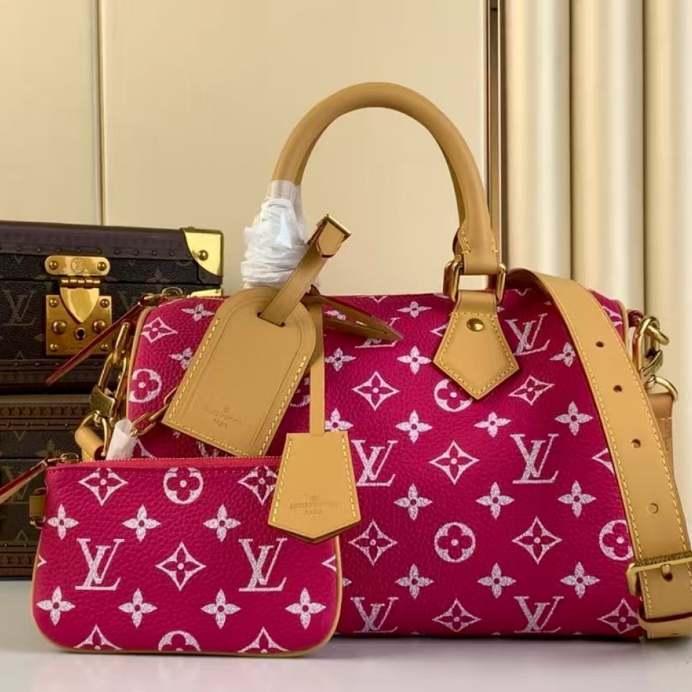 LOUIS VUITTON Speedy P9 Bandoulière 25 Autres Cuirs Monogram Red