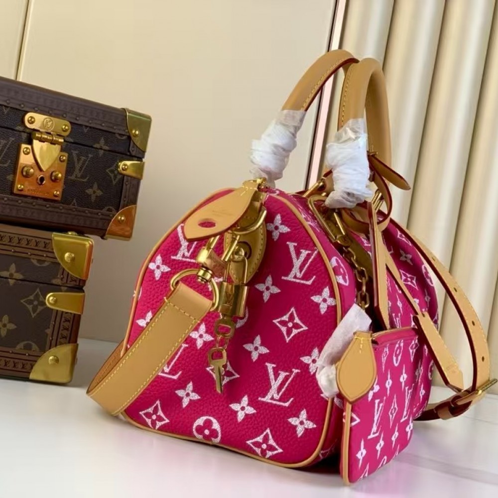LOUIS VUITTON Speedy P9 Bandoulière 25 Autres Cuirs Monogram Red