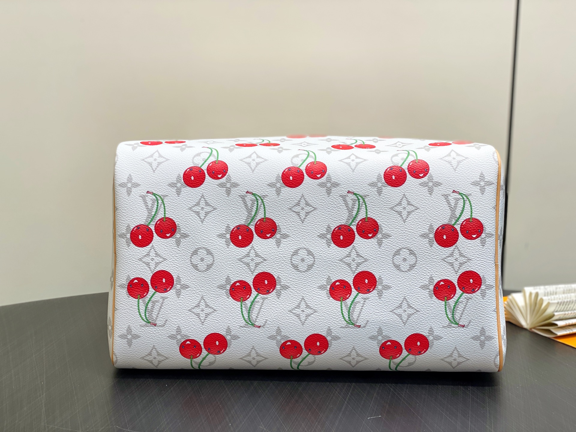 LOUIS VUITTON LV X TM Monogram Cerises Speedy Soft 30 White LOUIS VUITTON LV X TM Monogram Cerises Speedy Soft 30 White