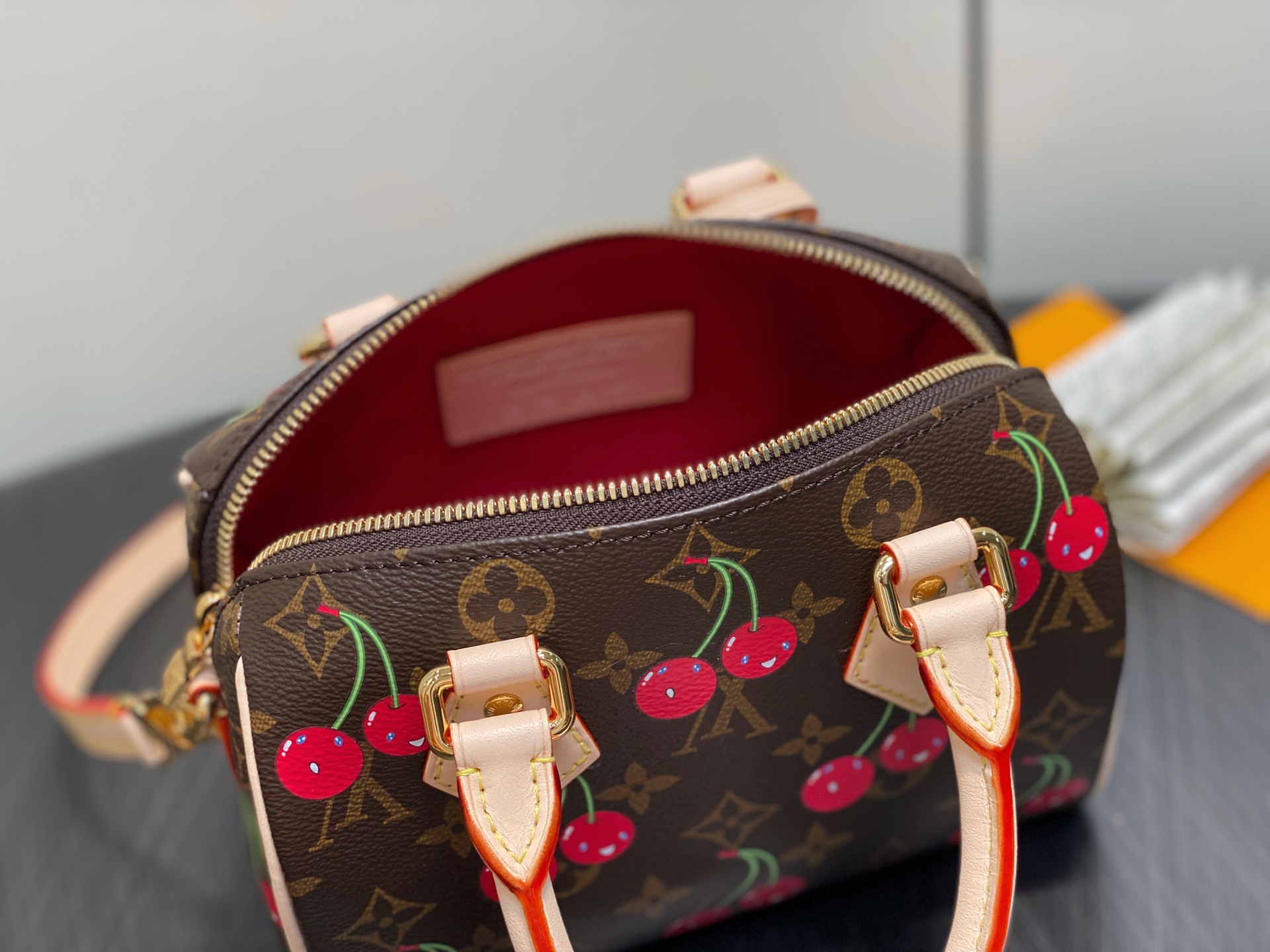 LOUIS VUITTON LV X TM Monogram Cerises Speedy Bandoulière 20 LOUIS VUITTON LV X TM Monogram Cerises Speedy Bandoulière 20