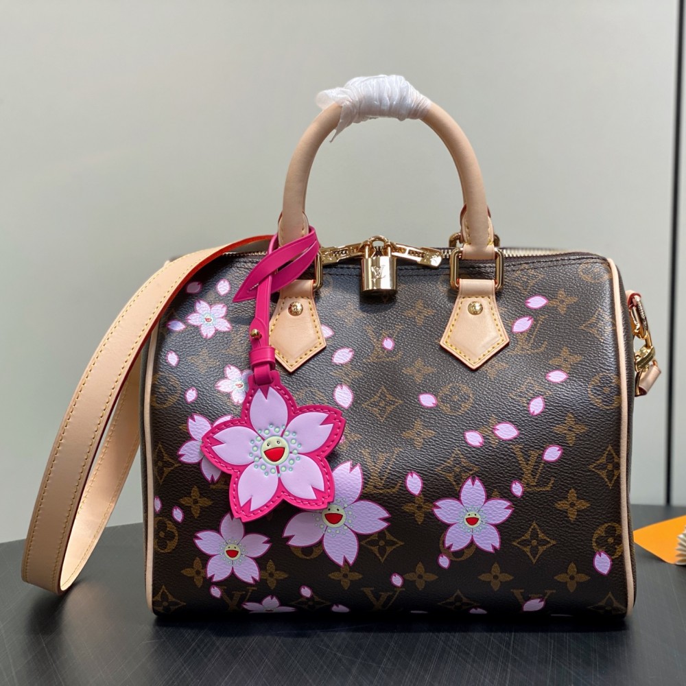 Louis Vuitton X Murakami Takashi Speedy Bandouliere 25 Sakura Brown