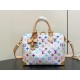 Louis Vuitton Takashi Murakami White Multicolor Nano Monogram Speedy Bandoulière 25 Louis Vuitton Takashi Murakami White Multicolor Nano Monogram Speedy Bandoulière 25