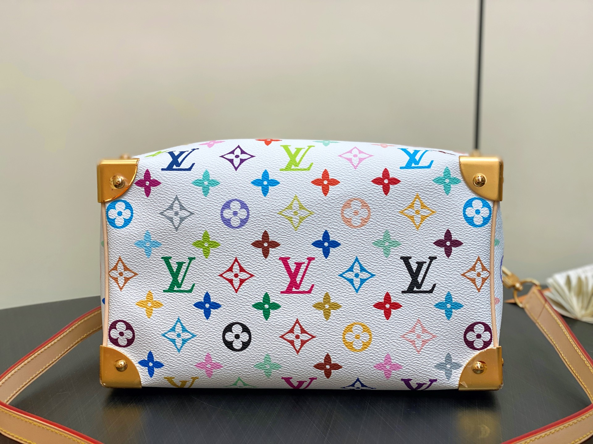 Louis Vuitton Takashi Murakami White Multicolor Nano Monogram Speedy Bandoulière 25 Louis Vuitton Takashi Murakami White Multicolor Nano Monogram Speedy Bandoulière 25