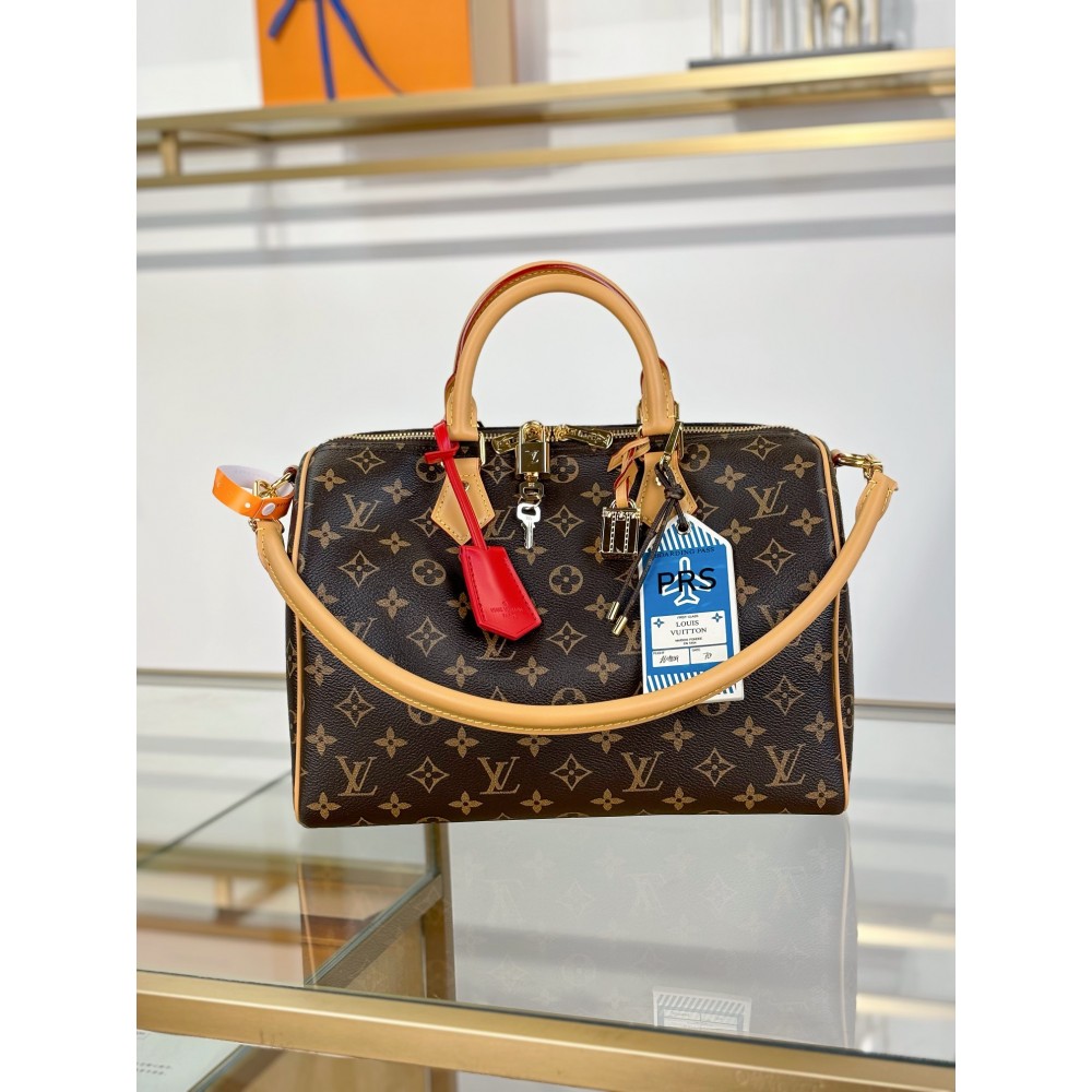 LOUIS VUITTON Speedy Soft 30 Crafty Monogram Red 