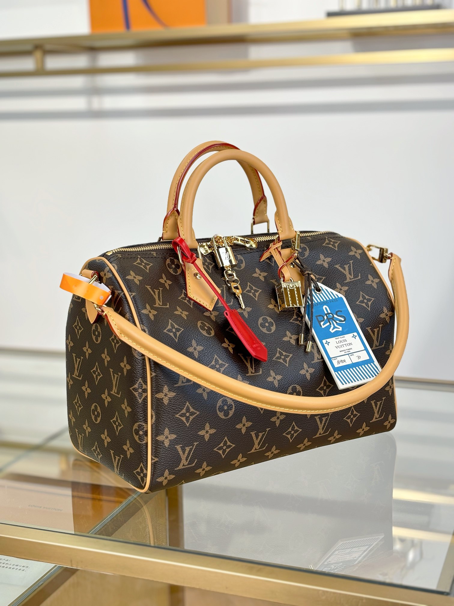LOUIS VUITTON Speedy Soft 30 Crafty Monogram Red LOUIS VUITTON Speedy Soft 30 Crafty Monogram Red