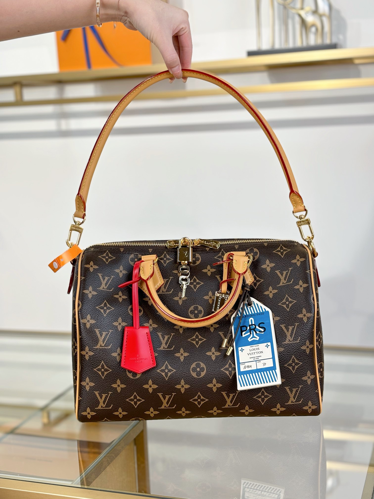 LOUIS VUITTON Speedy Soft 30 Crafty Monogram Red LOUIS VUITTON Speedy Soft 30 Crafty Monogram Red