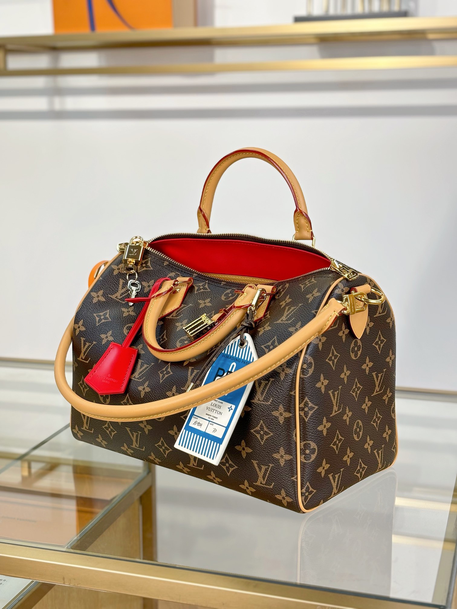 LOUIS VUITTON Speedy Soft 30 Crafty Monogram Red LOUIS VUITTON Speedy Soft 30 Crafty Monogram Red