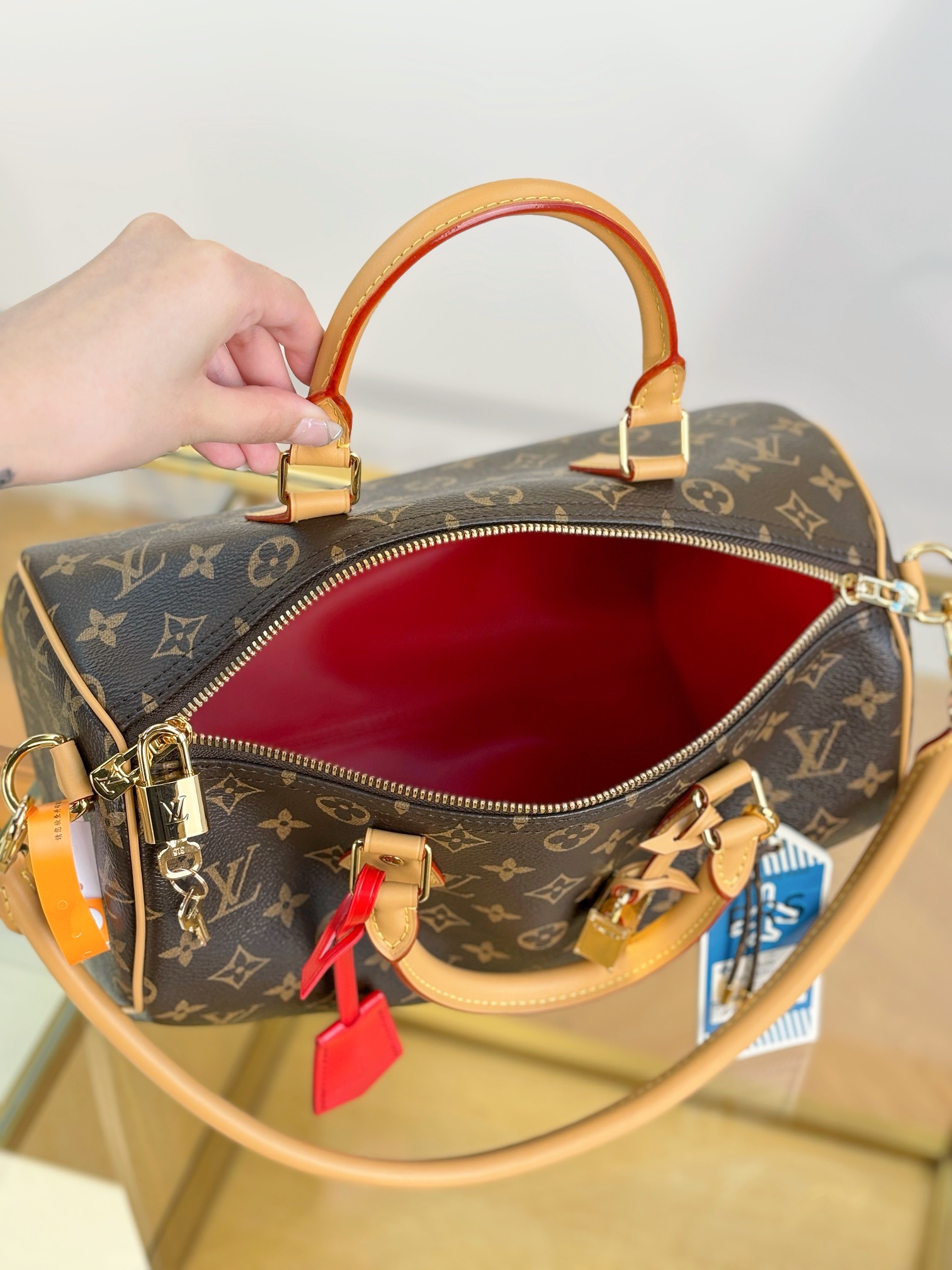 LOUIS VUITTON Speedy Soft 30 Crafty Monogram Red LOUIS VUITTON Speedy Soft 30 Crafty Monogram Red
