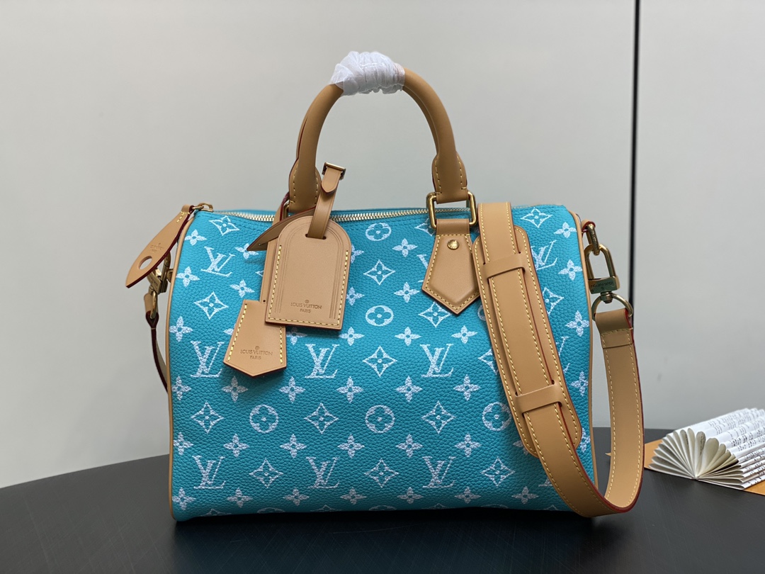 LOUIS VUITTON Speedy P9 Bandoulière 30 Autres Cuirs Monogram Sky Blue LOUIS VUITTON Speedy P9 Bandoulière 30 Autres Cuirs Monogram Sky Blue
