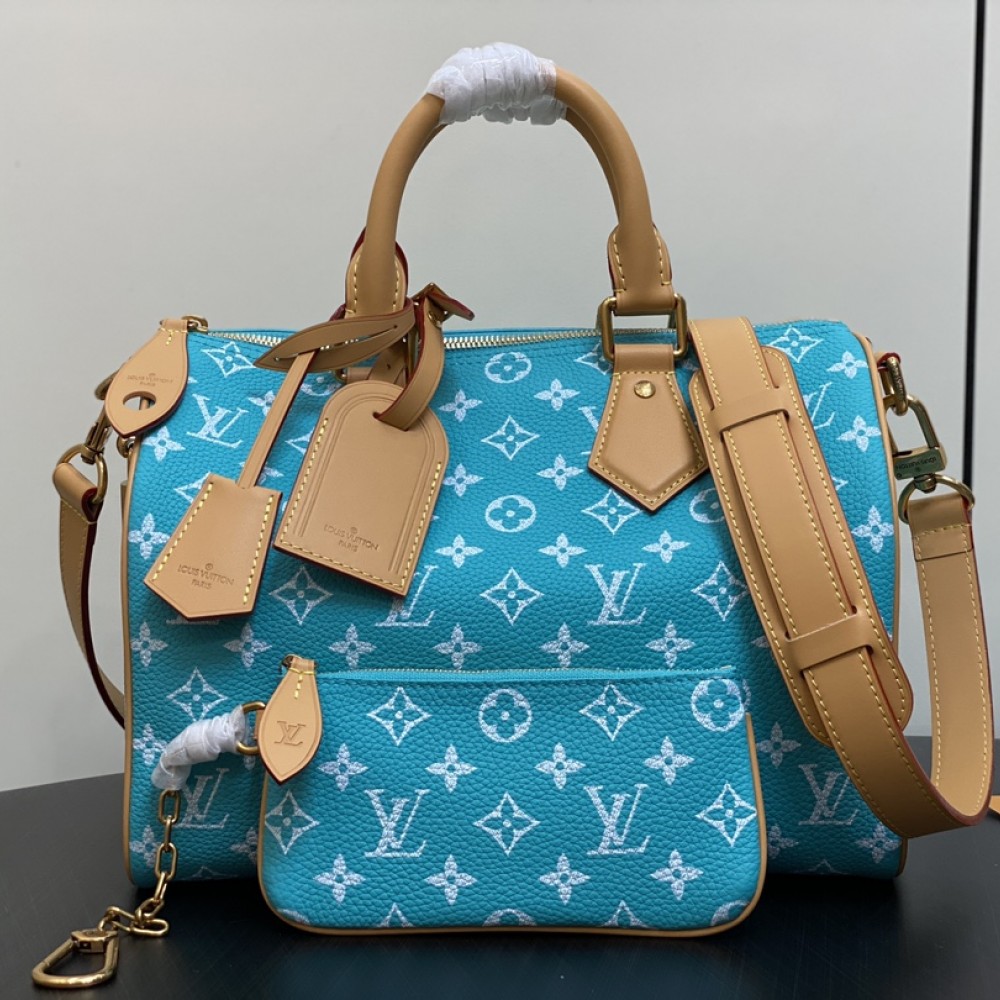 LOUIS VUITTON Speedy P9 Bandoulière 30 Autres Cuirs Monogram Sky Blue