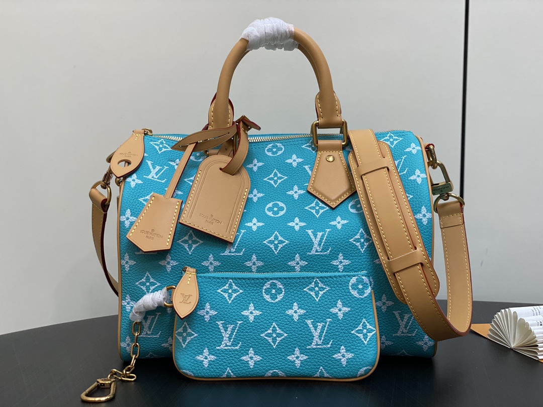 LOUIS VUITTON Speedy P9 Bandoulière 30 Autres Cuirs Monogram Sky Blue LOUIS VUITTON Speedy P9 Bandoulière 30 Autres Cuirs Monogram Sky Blue