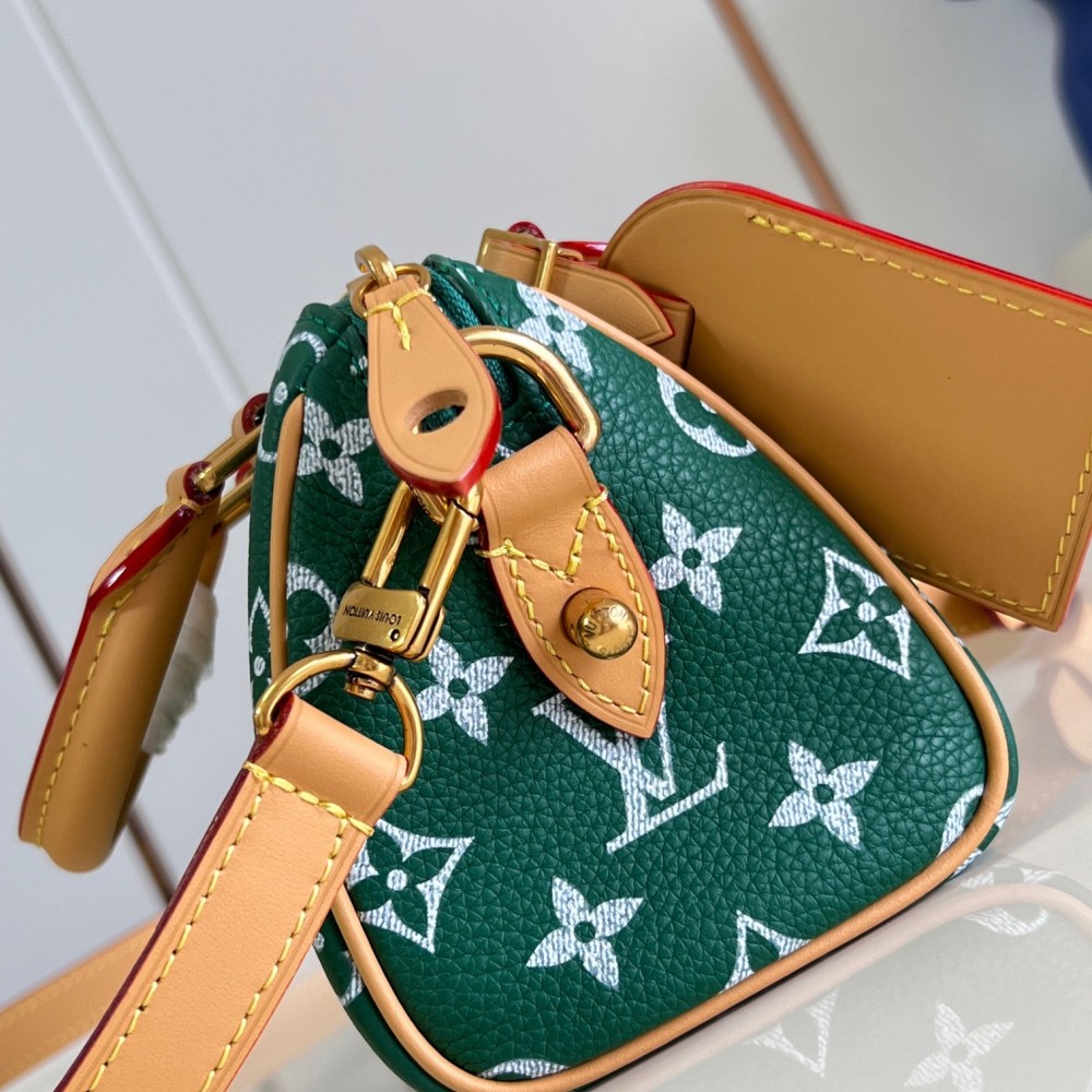 Louis Vuitton  Calfskin Monogram Speedy P9 Bandouliere 18 Green