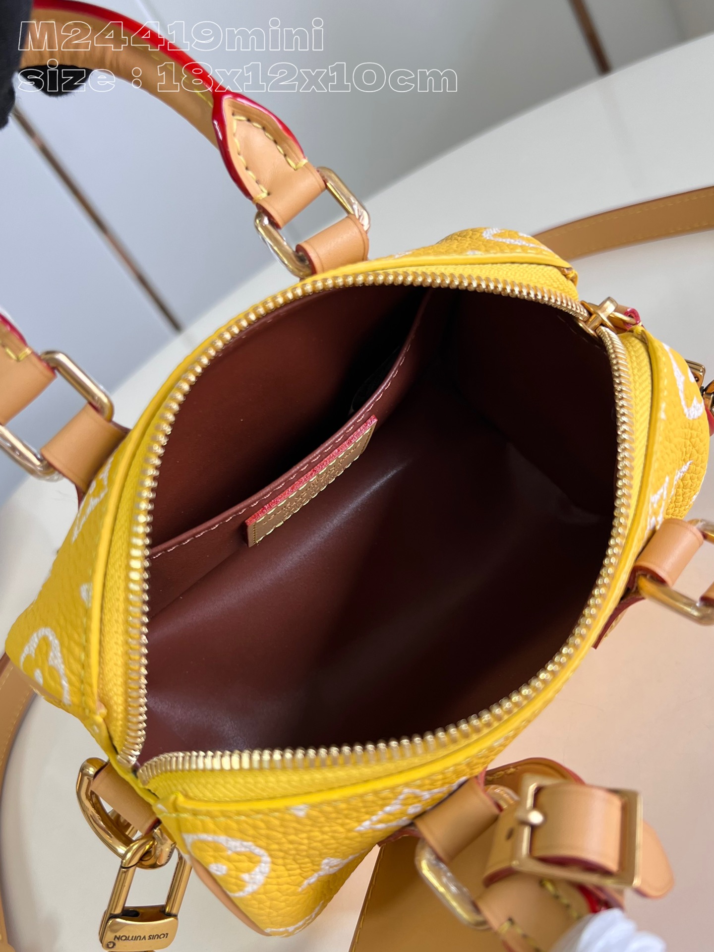 Louis Vuitton Calfskin Monogram Speedy P9 Bandouliere 18 Yellow Louis Vuitton Calfskin Monogram Speedy P9 Bandouliere 18 Yellow