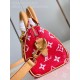 Louis Vuitton Calfskin Monogram Speedy P9 Bandouliere 18 Red Louis Vuitton Calfskin Monogram Speedy P9 Bandouliere 18 Red
