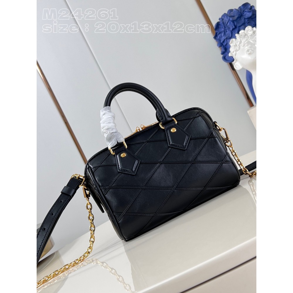 Louis Vuitton Speedy Bandoulière 20 Malletage Black
