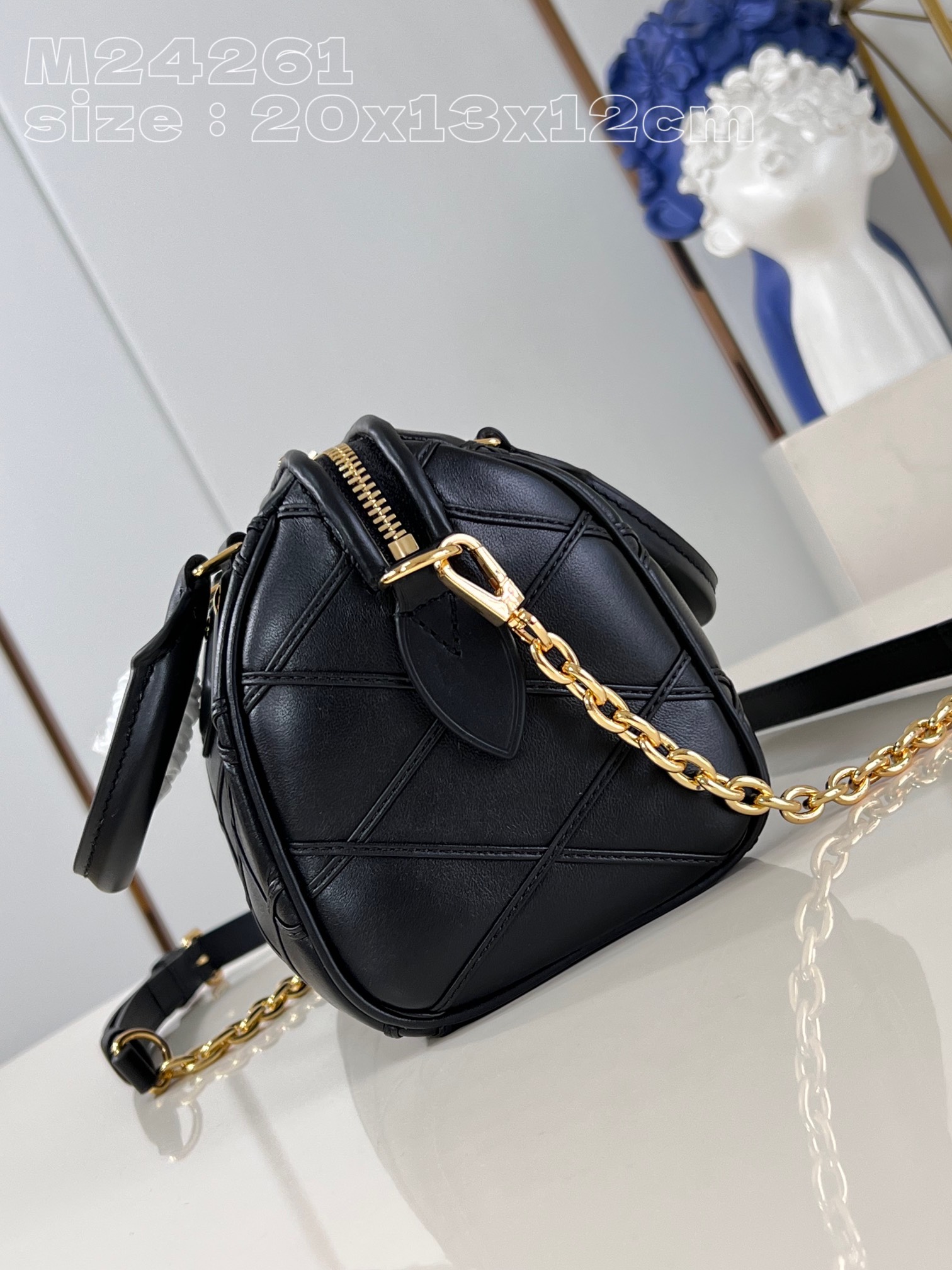 Louis Vuitton Speedy Bandoulière 20 Malletage Black Louis Vuitton Speedy Bandoulière 20 Malletage Black