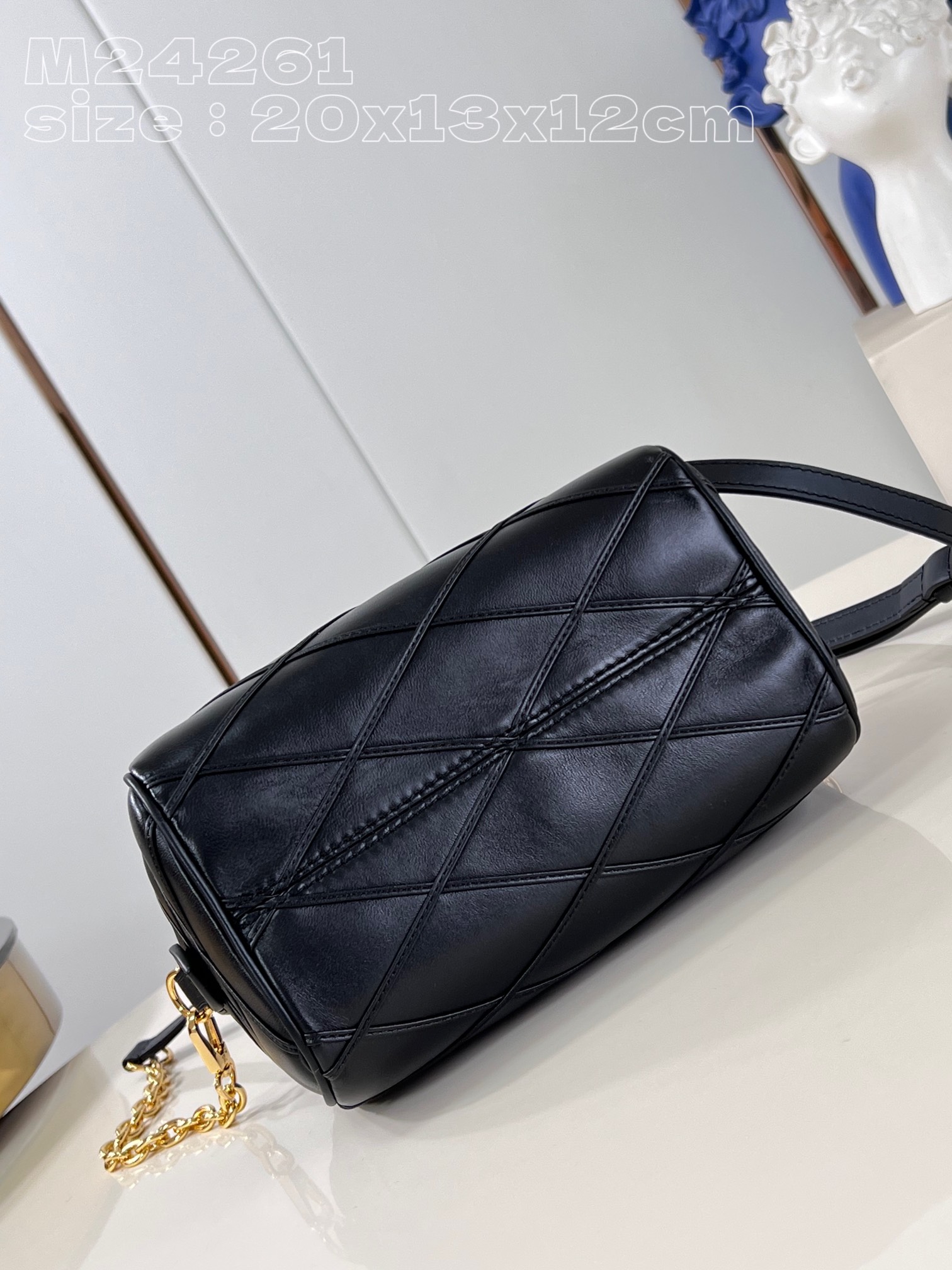 Louis Vuitton Speedy Bandoulière 20 Malletage Black Louis Vuitton Speedy Bandoulière 20 Malletage Black