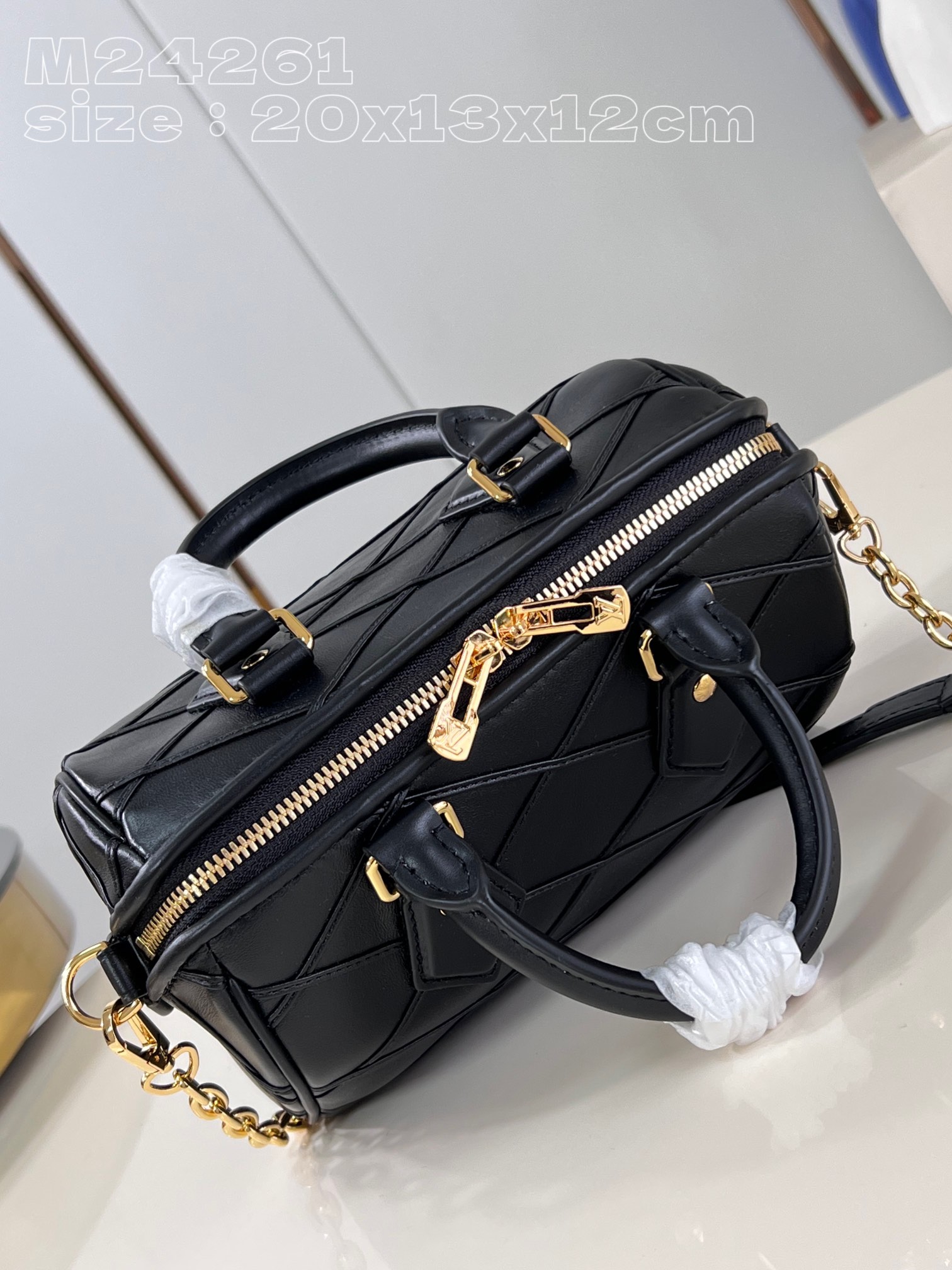 Louis Vuitton Speedy Bandoulière 20 Malletage Black Louis Vuitton Speedy Bandoulière 20 Malletage Black