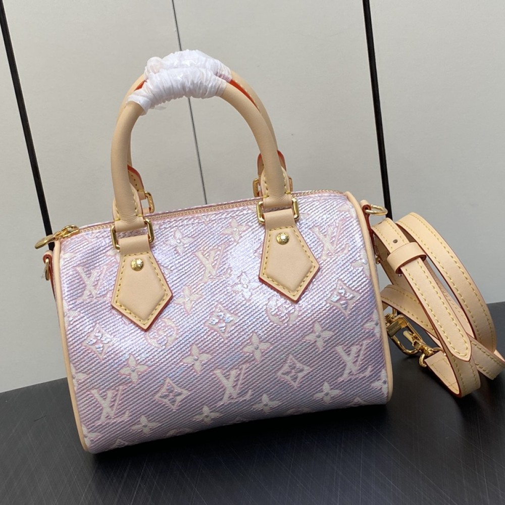 Louis Vuitton Speedy Bandoulière 20 Monoglam Pink