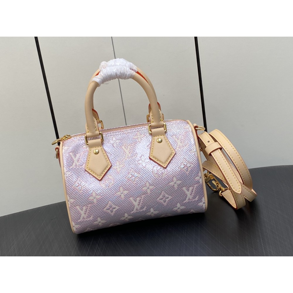 Louis Vuitton Speedy Bandoulière 20 Monoglam Pink