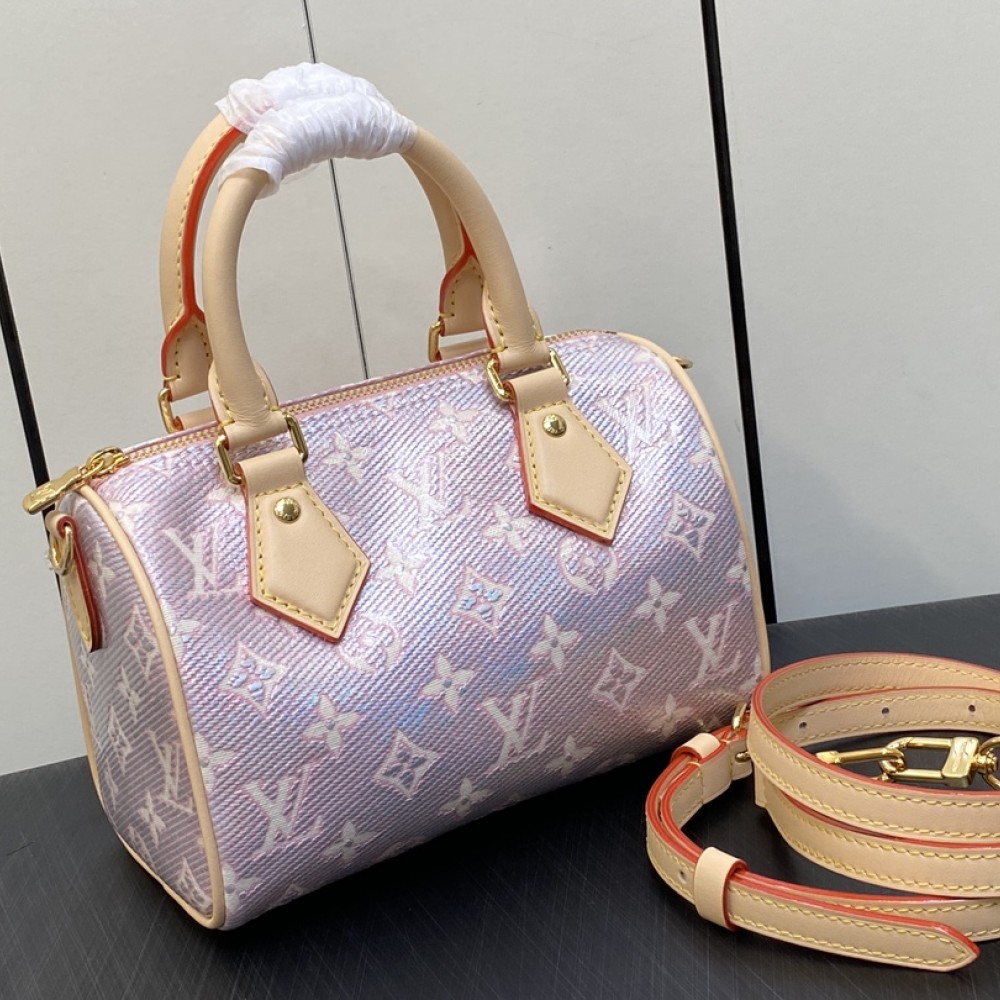 Louis Vuitton Speedy Bandoulière 20 Monoglam Pink