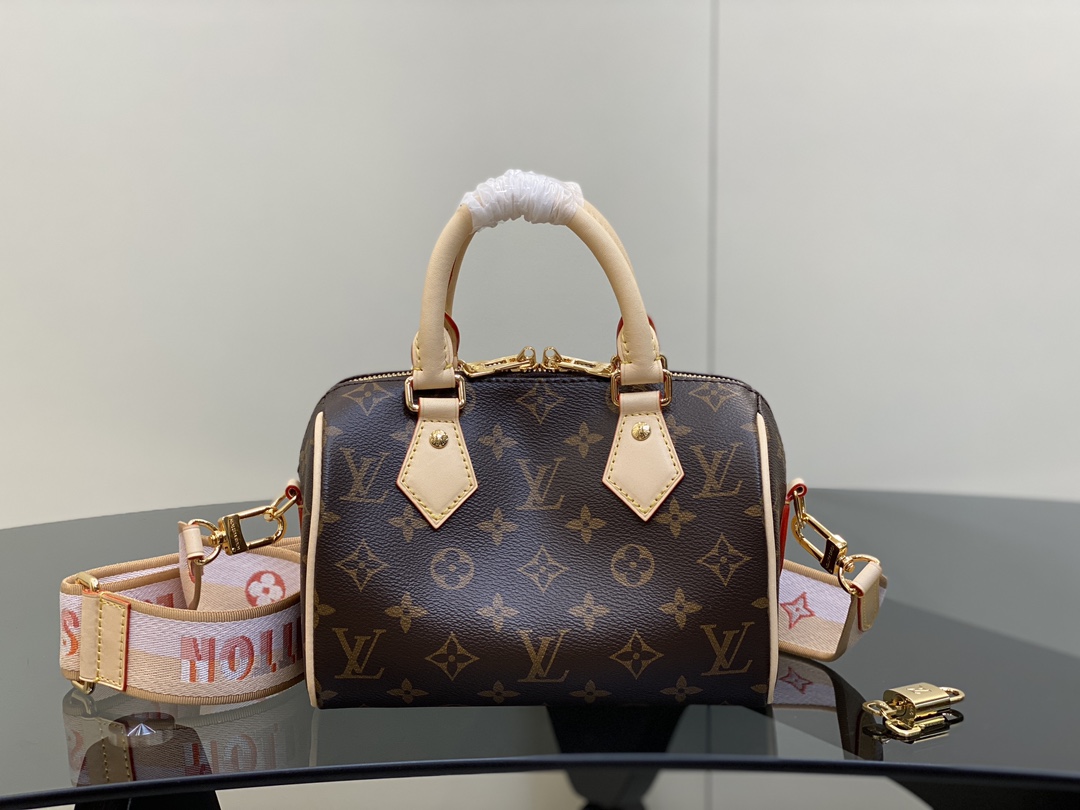 Louis Vuitton Speedy Bandoulière 20 Monogram Pink shoulder strap Louis Vuitton Speedy Bandoulière 20 Monogram Pink shoulder strap