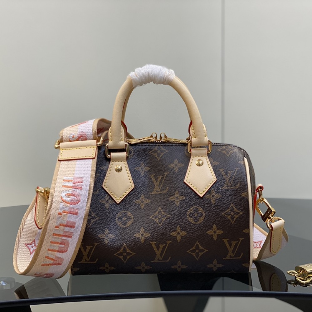Louis Vuitton Speedy Bandoulière 20 Monogram Pink shoulder strap