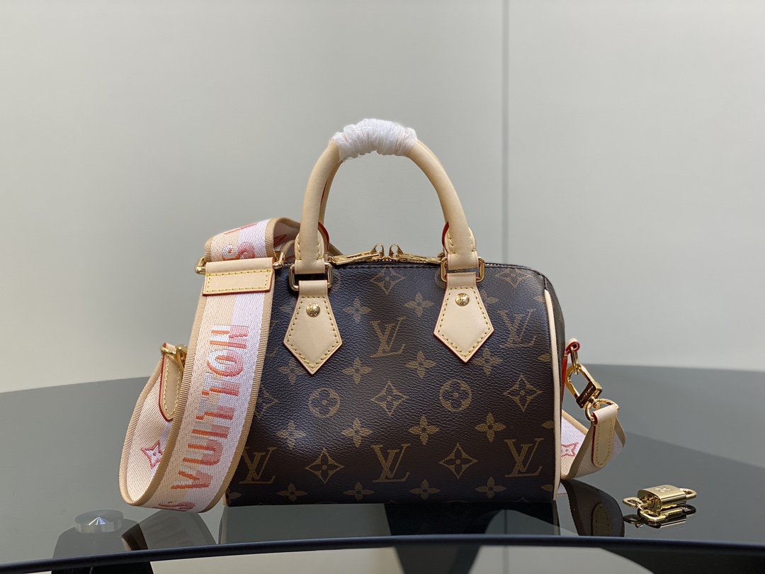 Louis Vuitton Speedy Bandoulière 20 Monogram Pink shoulder strap Louis Vuitton Speedy Bandoulière 20 Monogram Pink shoulder strap