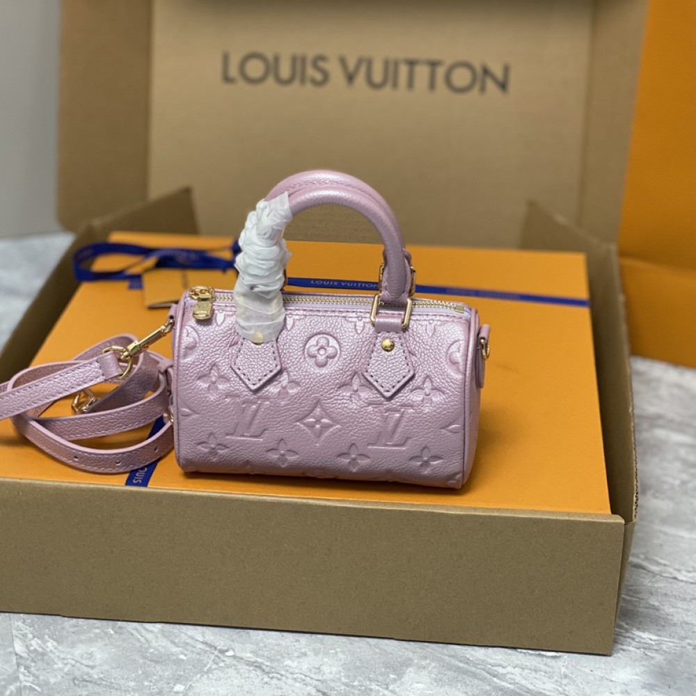 Louis Vuitton Nano Speedy 16 Monogram Empreinte Purple 