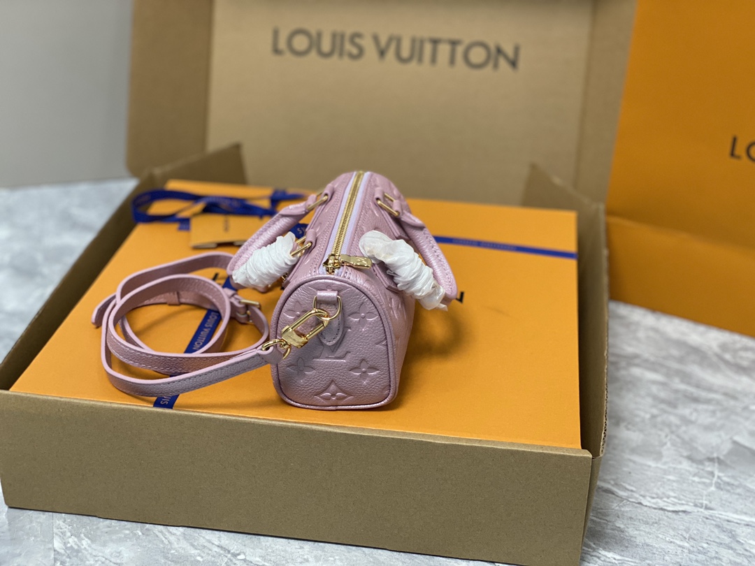 Louis Vuitton Nano Speedy 16 Monogram Empreinte Purple Louis Vuitton Nano Speedy 16 Monogram Empreinte Purple
