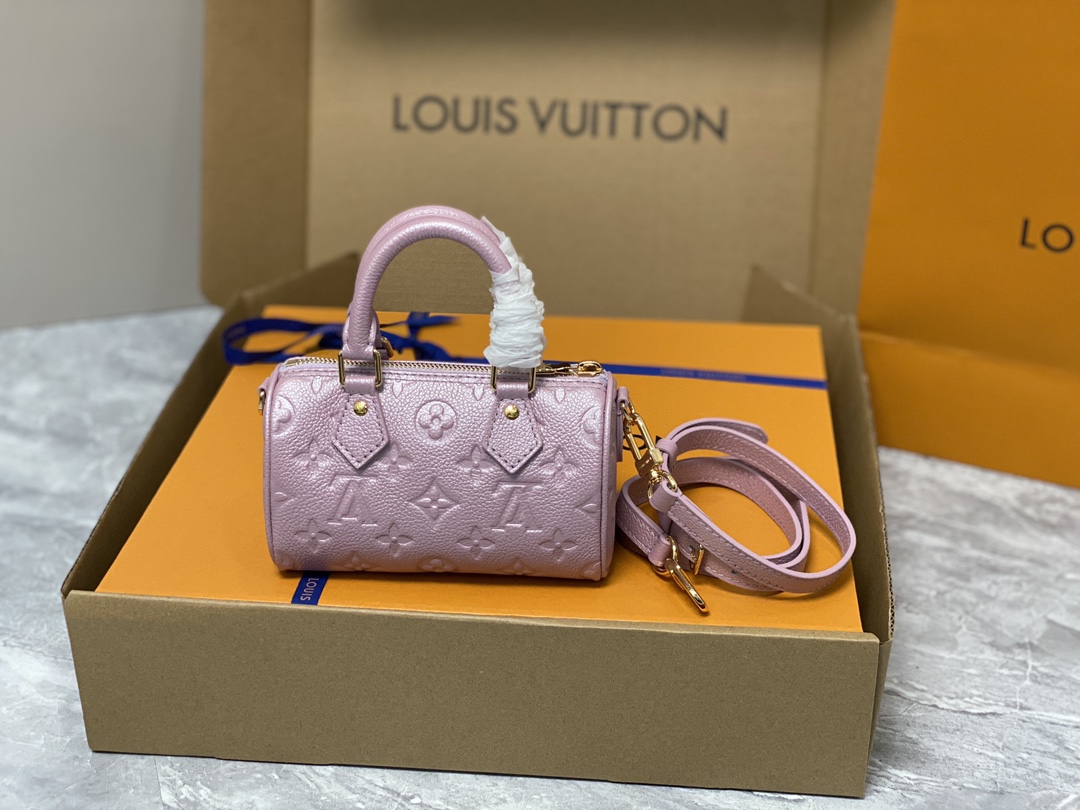 Louis Vuitton Nano Speedy 16 Monogram Empreinte Purple Louis Vuitton Nano Speedy 16 Monogram Empreinte Purple