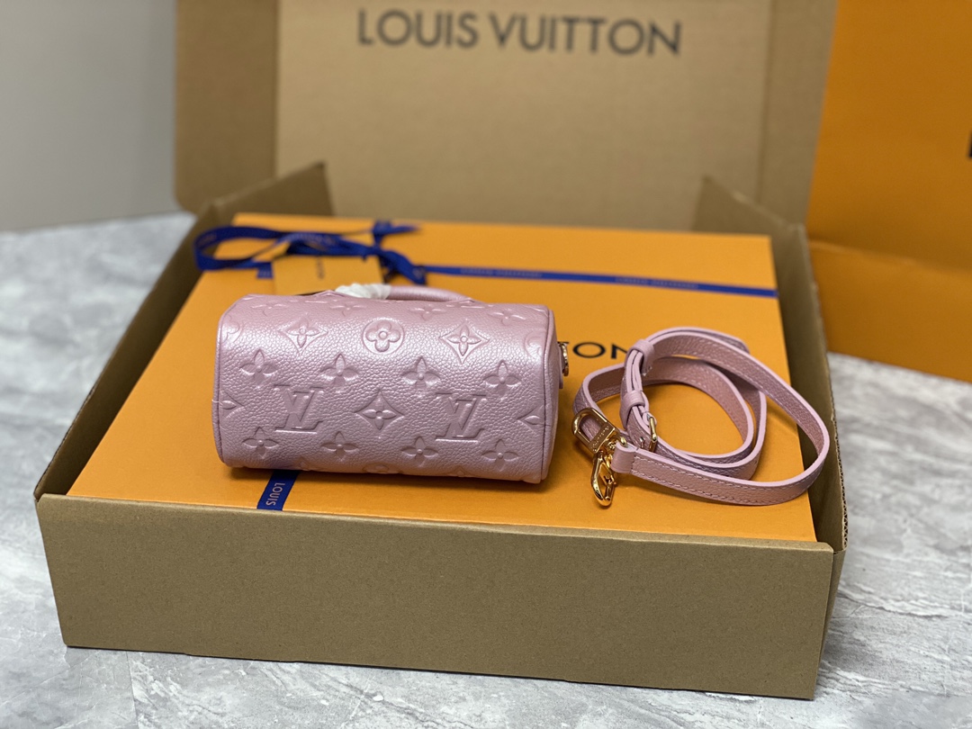 Louis Vuitton Nano Speedy 16 Monogram Empreinte Purple Louis Vuitton Nano Speedy 16 Monogram Empreinte Purple