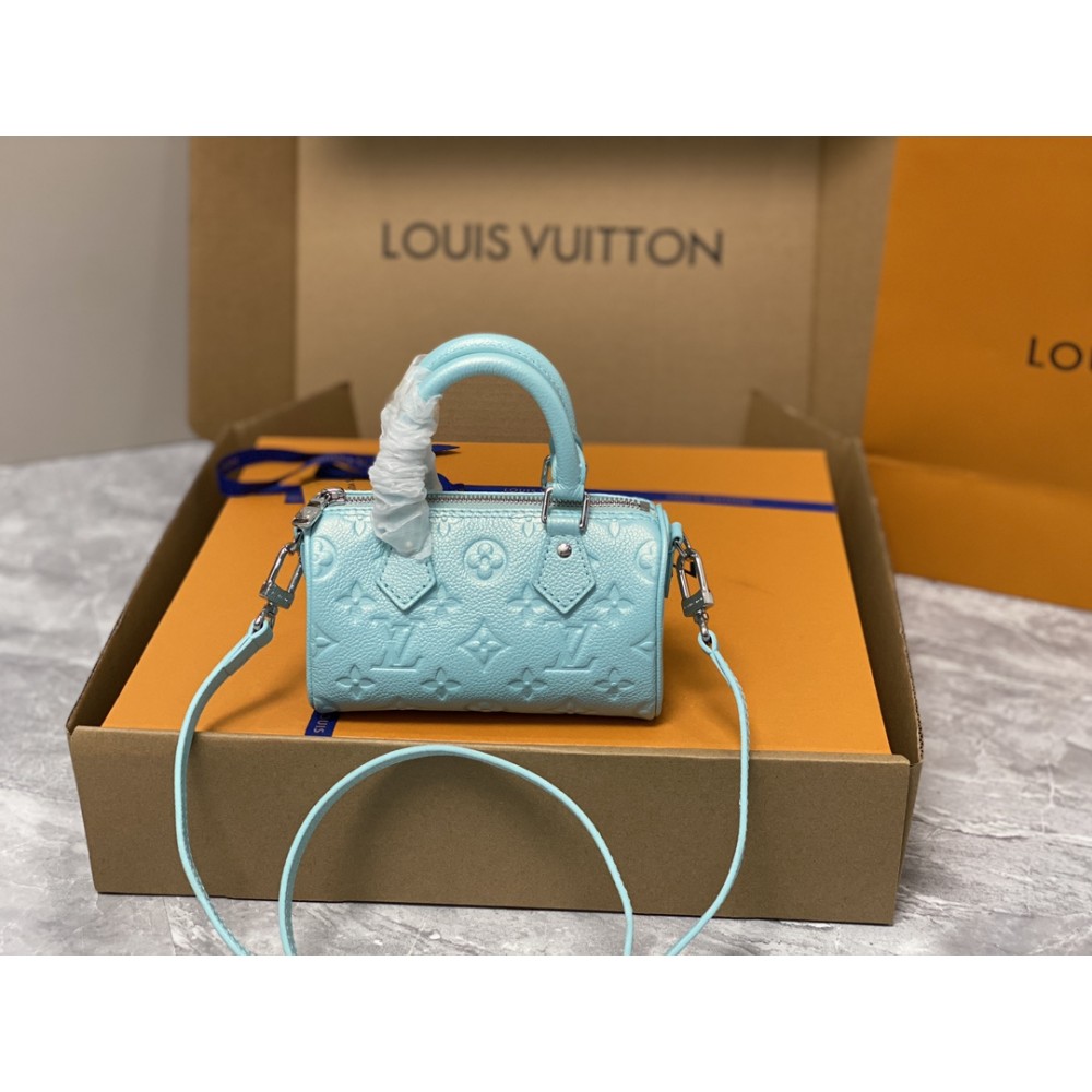 Louis Vuitton Nano Speedy 16 Monogram Empreinte Blue