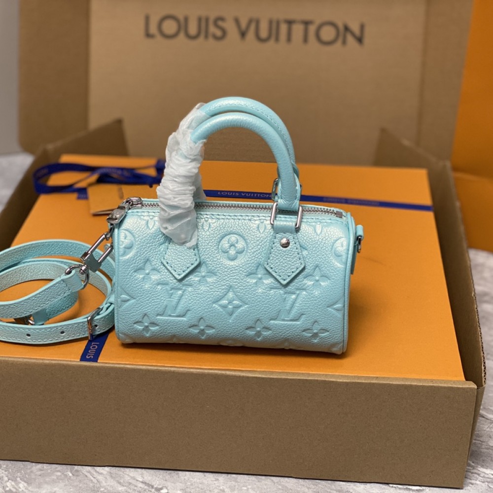 Louis Vuitton Nano Speedy 16 Monogram Empreinte Blue