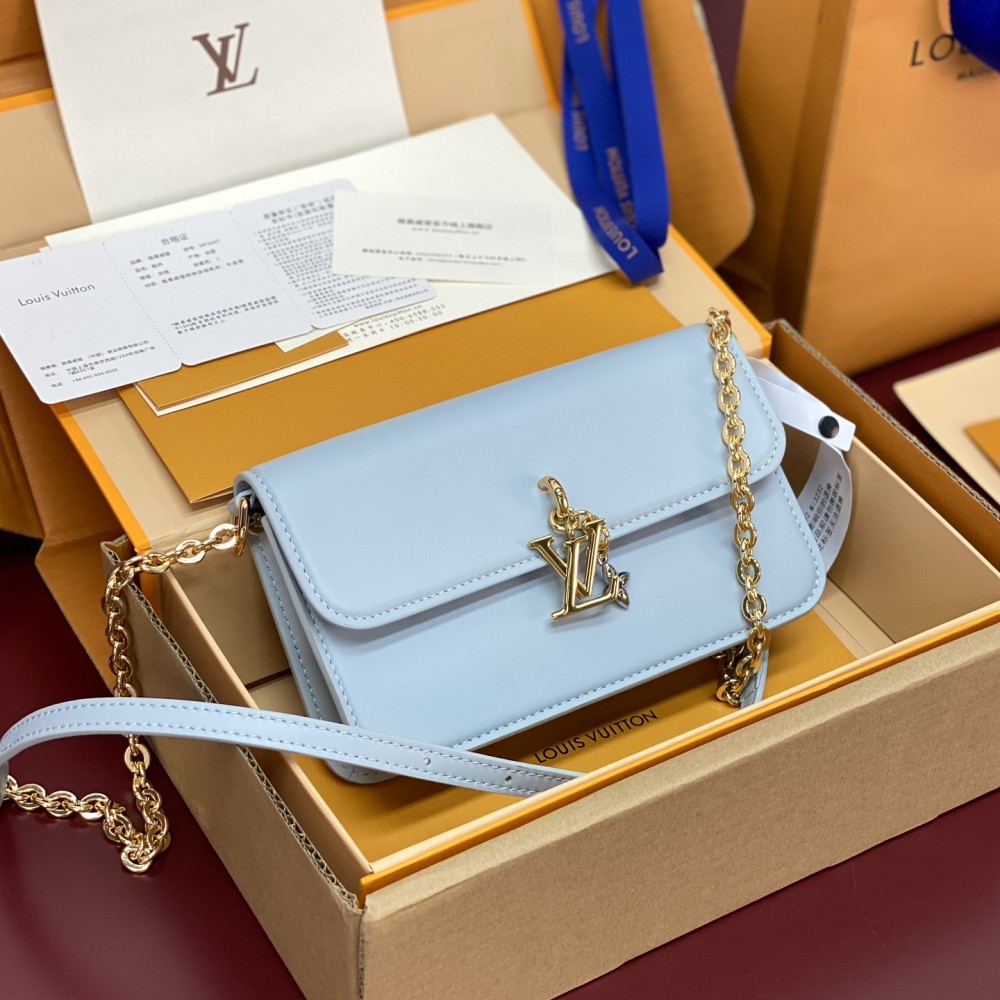 Louis Vuitton LV Bloom Leather Wallet On Chain