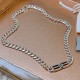 Balenciaga Silver Tone Chain Necklace