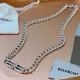Balenciaga Silver Tone Chain Necklace