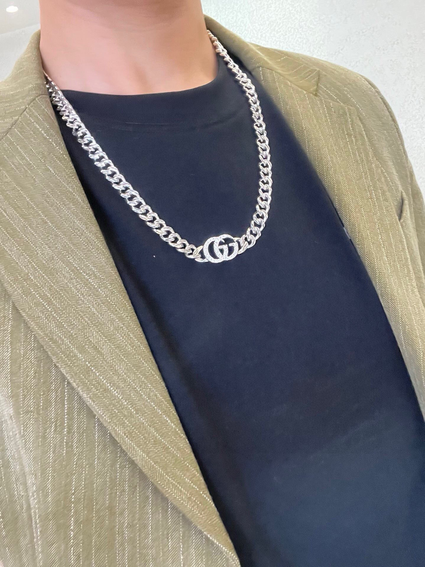 Gucci Interlocking Monogram Station Necklace