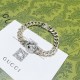 Gucci Charm BraceletSilver Metal Interlocking G Logo
