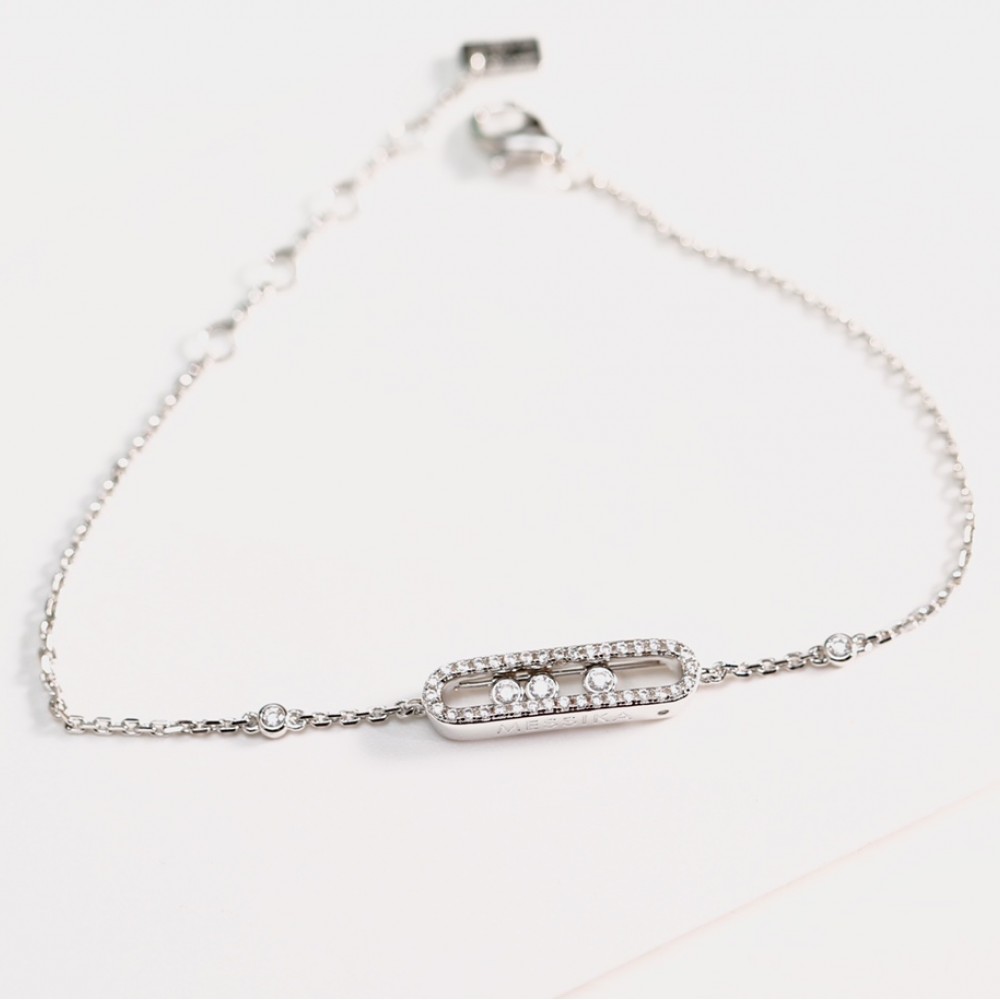 MESSIKA Baby Move Pavé White Gold Diamond Bracelet